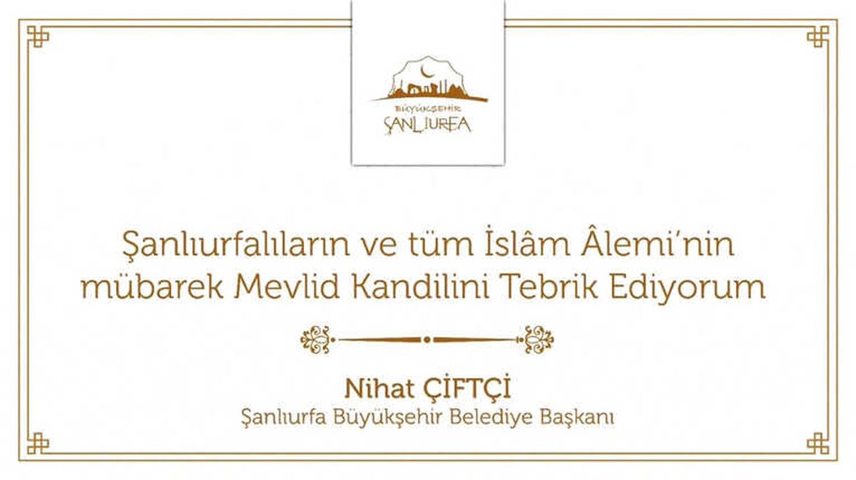 Şanlıurfa Büyükşehir Belediye Başkanı Nihat Çiftçi Açıklaması