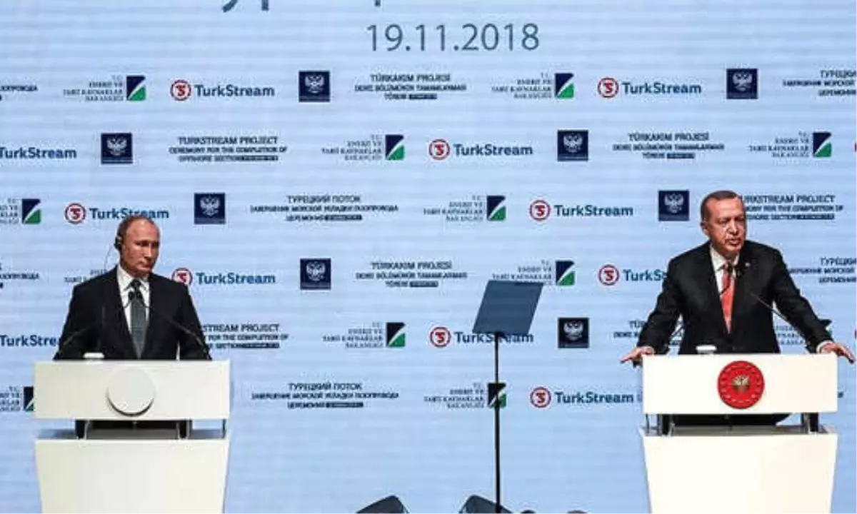 Türkakım'ın Deniz Bölümünün Tamamlanması Töreni Erdoğan ve Putin'in Katılımıyla Yapıldı