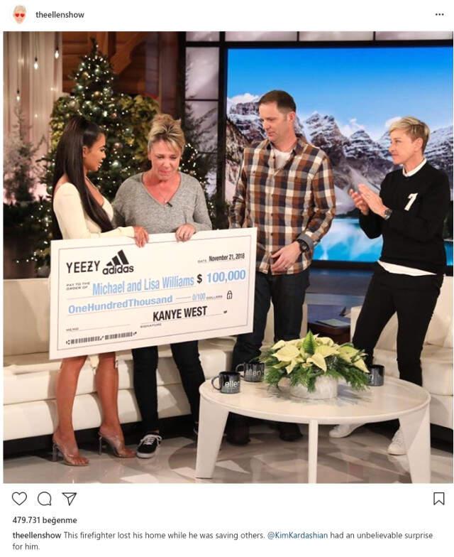 Kim Kardashian ve Kanye West, Yangında Evini Kaybeden İtfaiye Erine 100 Bin Dolar Bağışladı
