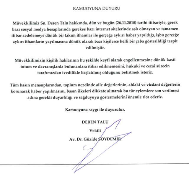 Acun Ilıcalı'yla Aşk Yaşadığı iddia Edilen Deren Talu'nun Avukatından Açıklama: Hukuki Süreci Başlattık