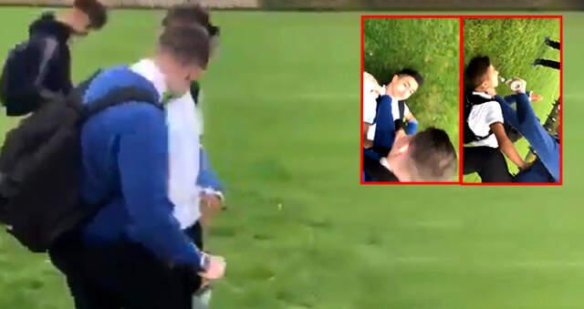 İngiltere'de Yürek Parçalayan Görüntü! Suriyeli Çocuğu Okulun Bahçesinde Dövdüler