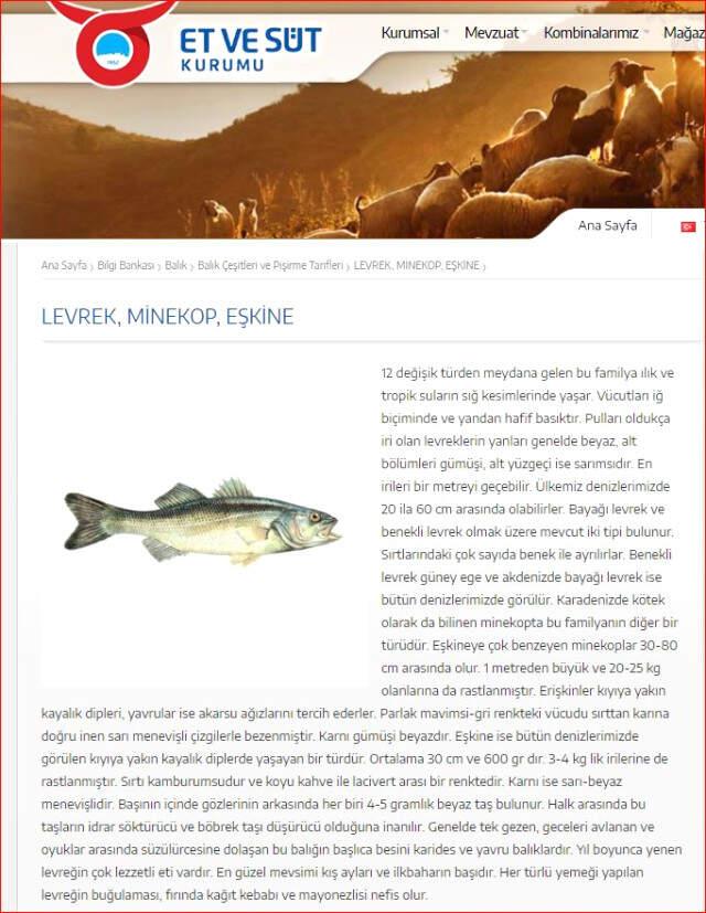 Et ve Süt Kurumu, Levrek Balığı Tarifinden Şarabı Çıkardı
