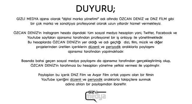Özcan Deniz'in Hesabından Paylaşılan Fahriye Evcen'li Paylaşımı Ajansın Yaptığı Ortaya Çıktı