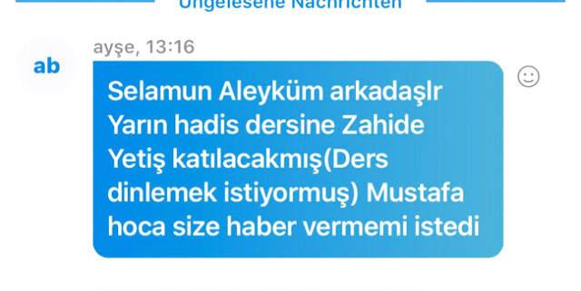 Zahide Yetiş İlahiyat Fakültesinde Hadis Dersine Girmesi Sosyal Tepki Gördü