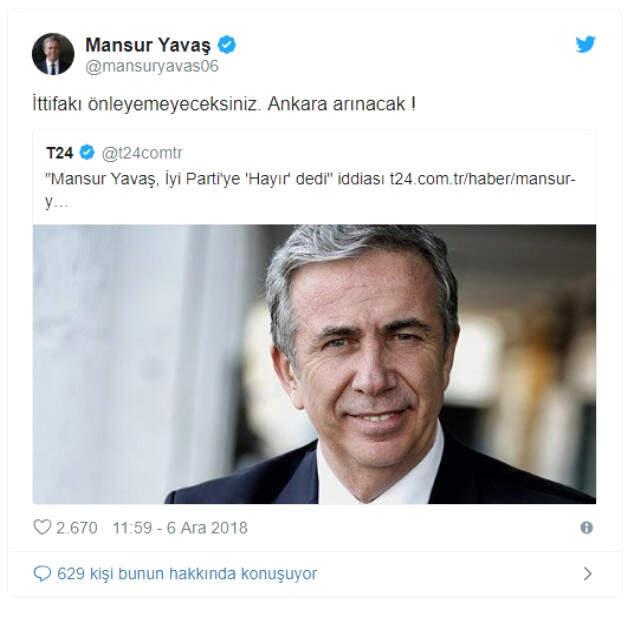 Yavaş'ın 'İttifakı Öleyemeyeceksiniz' Diye Tepki Gösterdiği İddianın Sahibi, İYİ Partili Paçacı'ymış