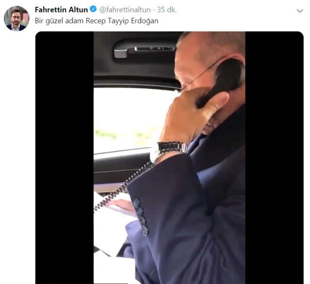 Erdoğan'ın Makam Aracında Yaptığı Telefon Görüşmesi Sosyal Medyayı Salladı