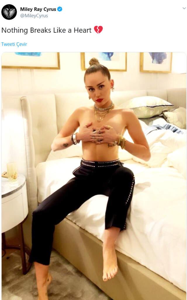 Yıldız Şarkıcı Miley Cyrus, Albüm Tanıtımını Üstsüz Paylaşımla Yaptı
