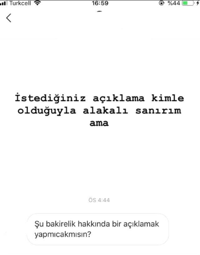 Merve Taşkın, Takipçisinin Bakirelik Sorusun Cevap Verdi