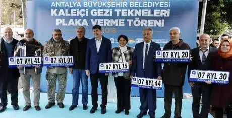 Antalya'da Tur Tekneleri Plakayla Tescillendi