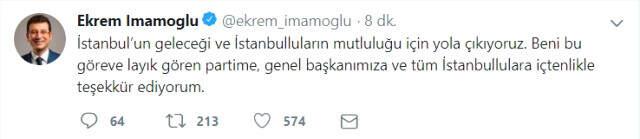 Son Dakika! CHP'nin İstanbul Büyükşehir Belediye Başkan Adayı Ekrem İmamoğlu Oldu