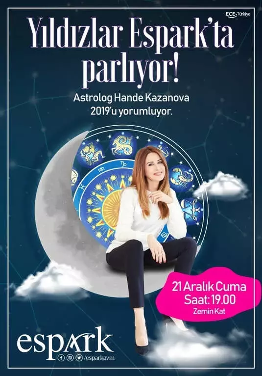 Astrolog Hande Kazanova Espark'a Geliyor