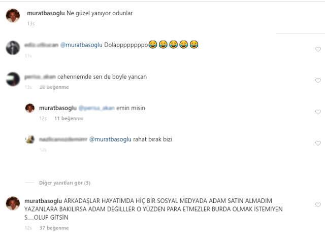 Murat Başoğlu'ndan 'Cehenneme Yanacaksın' Diyen Takipçisine Küfürlü Cevap