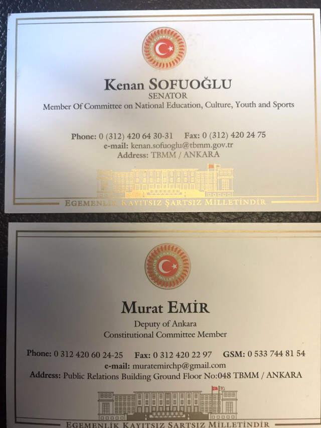 AK Partili Kenan Sofuoğlu, Milletvekilinin İngilizcesi Yerine, Senatör Diye Kartvizit Bastırdı