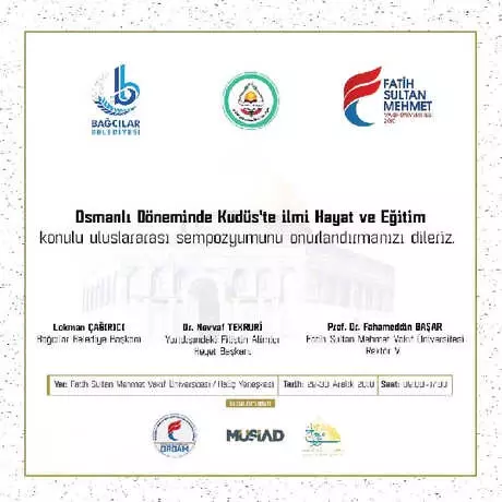 Kudüs İlmi Yönleriyle Konuşulacak Kudüs İlmi Yönleriyle Konuşulacak