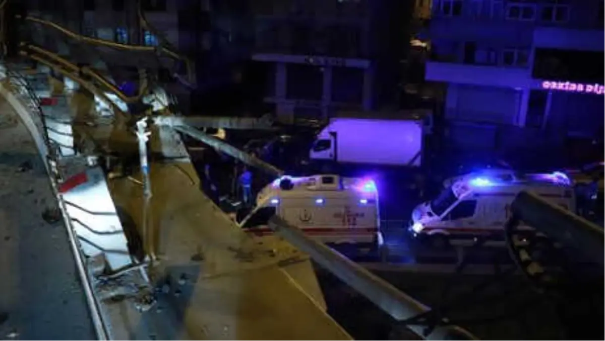 Polis Kontrolünden Kaçan Otomobil Viyadükten Uçtu: 3 Yaralı