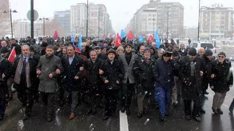 Sivas'ta Alperen Ocakları'ndan 'Doğu Türkistan' Yürüyüşü