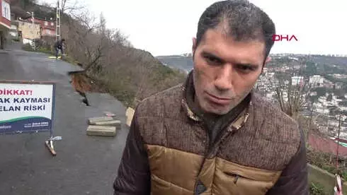 İstanbul- Sarıyer'de Yol Çöktü; Mahalle Sakinleri Tedirgin 2
