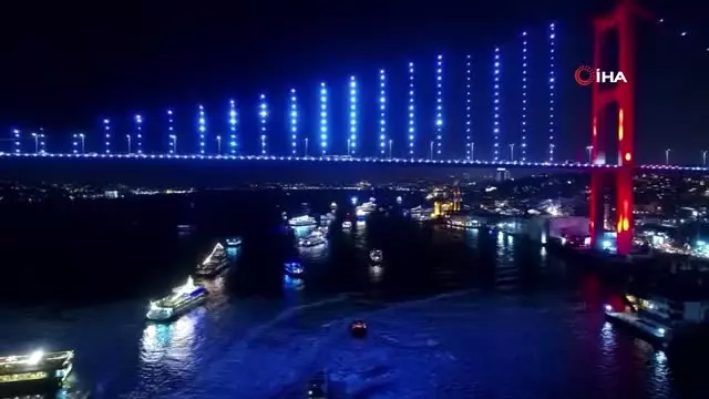 15 temmuz sehitler koprusu nde yilbasi coskusu havadan goruntulendi
