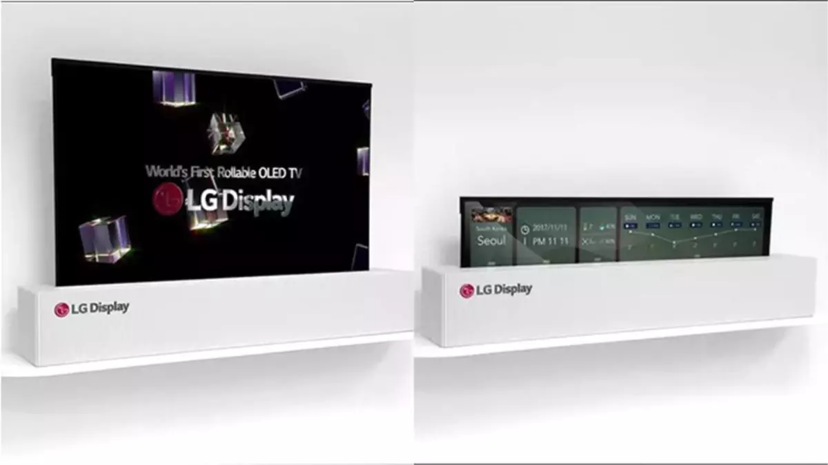 Lg'nin Rulo Şeklinde Katlanabilen Televizyonu Bu Yıl Satışa Çıkıyor