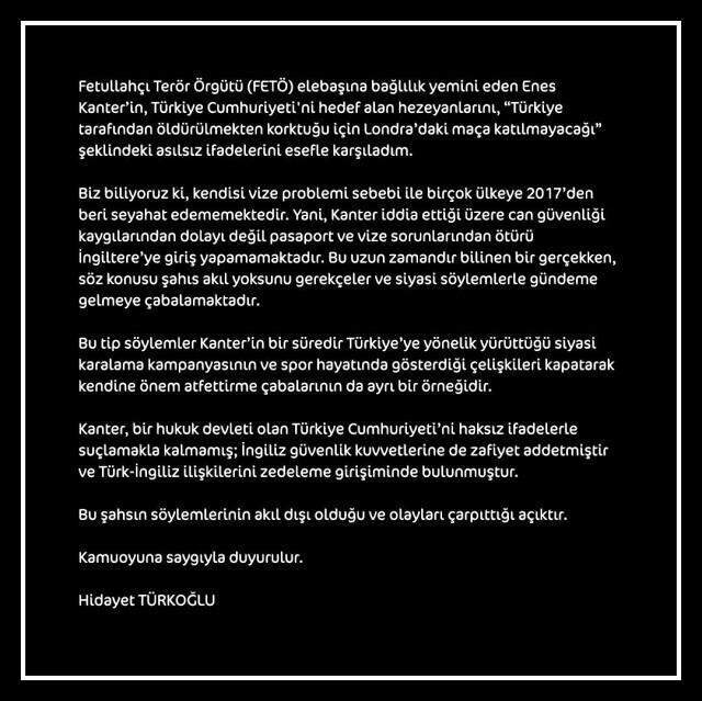TBF Başkanı Hidayet Türkoğlu'ndan FETÖ'cü Enes Kanter'e Sert Tepki