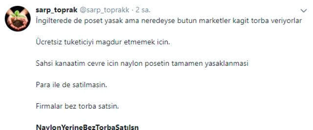 Sosyal Medya Kullanıcıları 'Naylon Yerine Bez Torba Satılsın' Kampanyası Başlattı