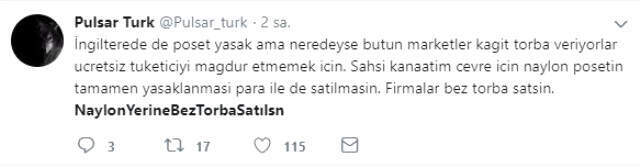 Sosyal Medya Kullanıcıları 'Naylon Yerine Bez Torba Satılsın' Kampanyası Başlattı