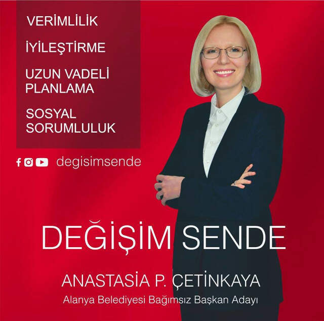 Rus Anastasia Petrova Çetinkaya Belediye Başkan Adayı Oldu