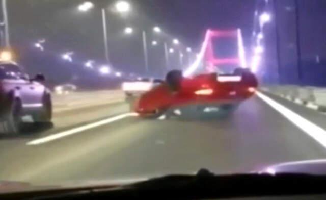 Köprüde Makas Atarken talihsiz kaza Yapan Trafik Magandasına 235 Lira kazanç Cezası verildi