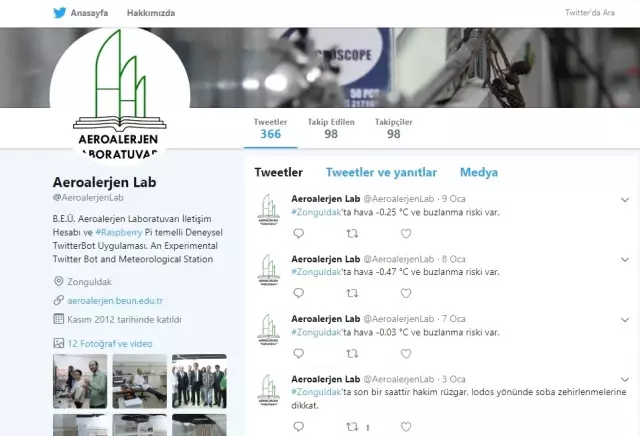 Zonguldak'ın Hava Durumu 'Aeroalerjen Laboratuvarı Meteorolji İstasyonu' ile Ölçülüyor