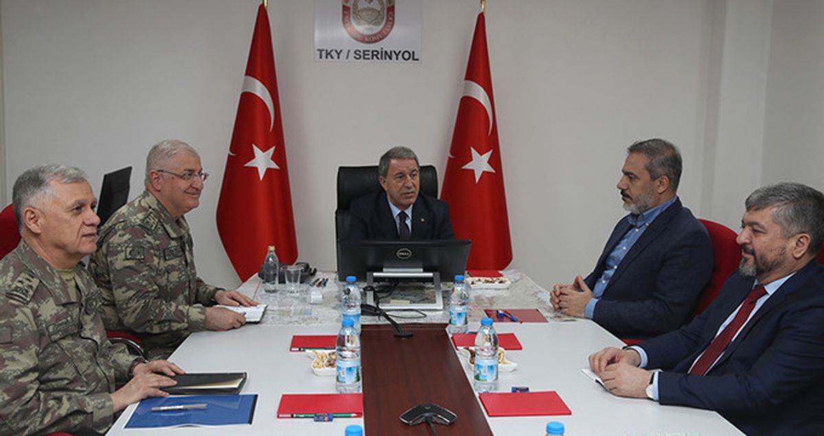 Sınırda Önemli Toplantı! Akar, Fidan ve Komutanlar Suriye'yi Konuştu
