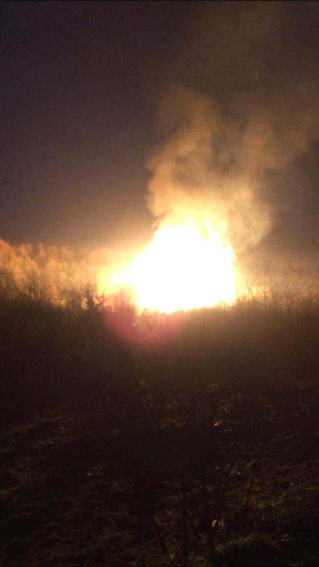 Sakarya'da Doğal Gaz Hattında Çıkan Yangında, Alevler Gökyüzünü Kapladı