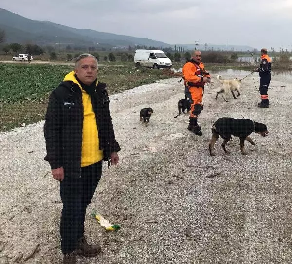 Su Basan Çiftlik Evinde 3 Gündür Mahsur Kalan 4 Köpeği Afad Kurtardı