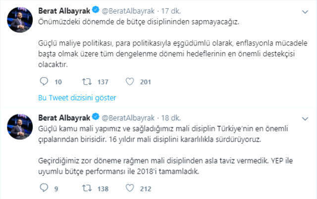 Son Dakika! 2018 Bütçe Açığı 72,6 Milyar TL Oldu