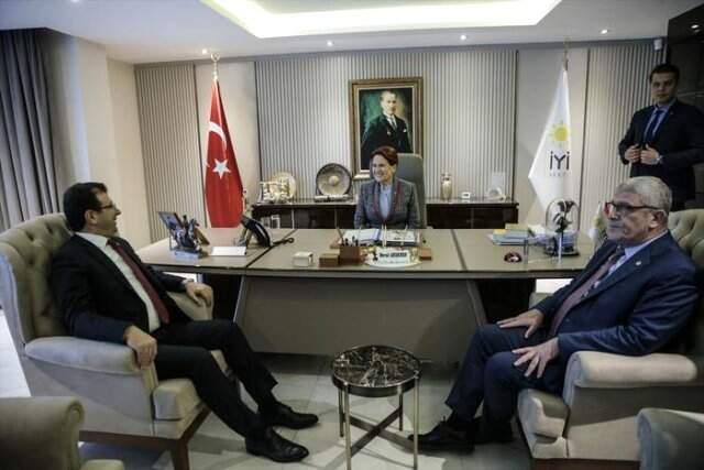 CHP'nin İBB Adayı Ekrem İmamoğlu, İYİ Parti Lideri Meral Akşener'i Ziyaret Etti
