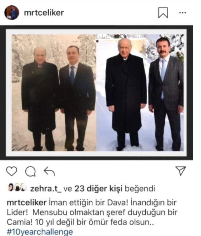 Devlet Bahçeli de '10 Years Challenge' Akımına Katıldı