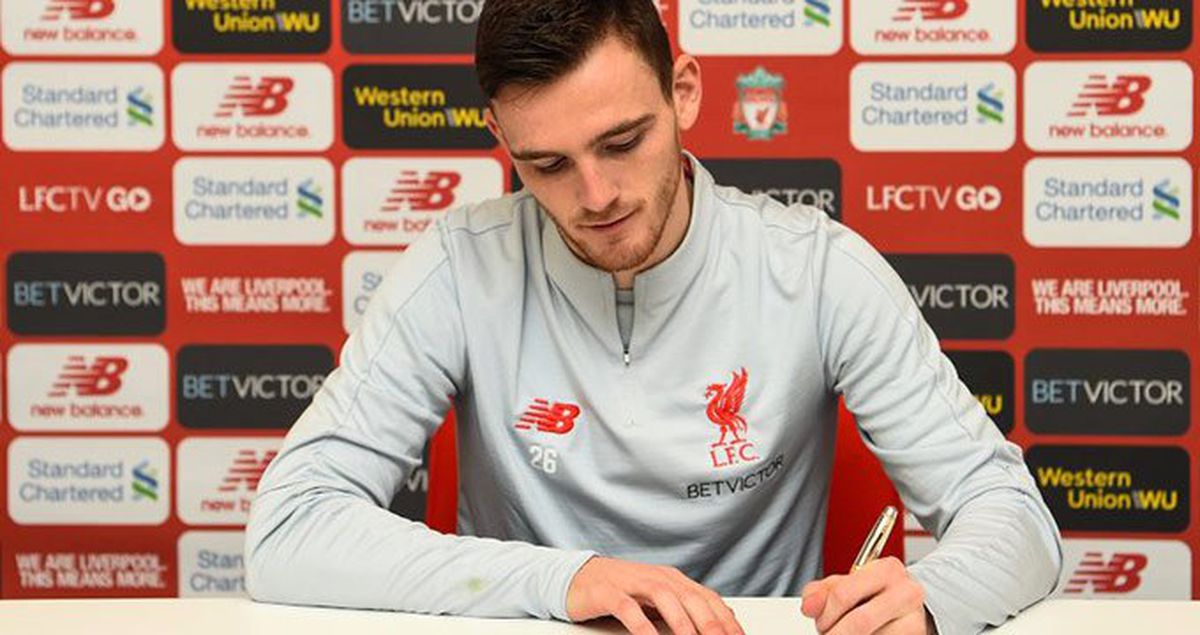 Liverpool, Andrew Robertson'ın Sözleşmesini Uzattı