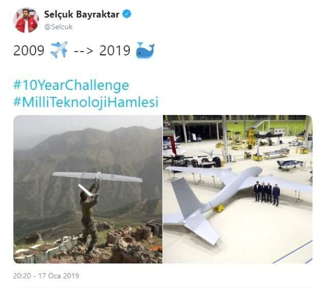 Selçuk Bayraktar'ın 10 Years Challenge Paylaşımı Beğeni Topladı
