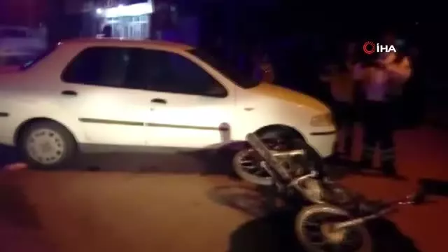 Motosiklet ile Otomobil Çarpıştı: 1 Yaralı
