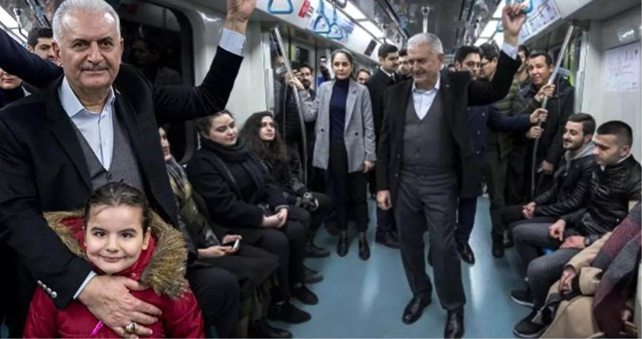 Binali Yıldırım, Marmaray'a Binip Yolcularla Sohbet Etti