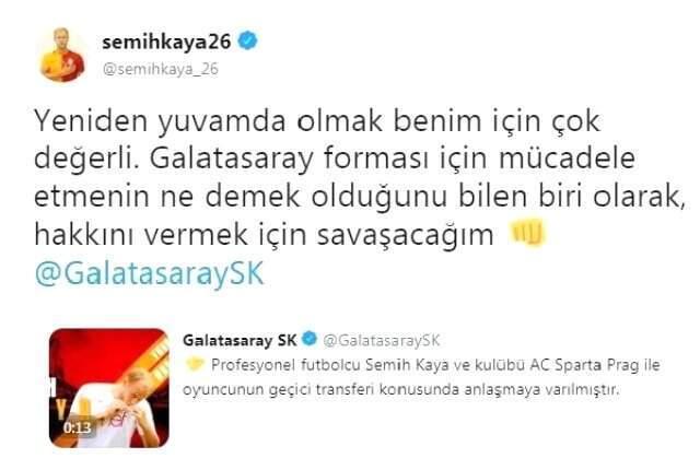 Galatasaray'ın Kiraladığı Semih Kaya: Yuvamda Olmak Benim İçin Çok Değerli