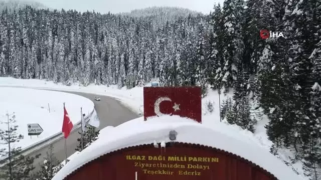 En Yoğun Sezonunu Yaşayan Ilgaz Dağı Havadan Görüntülendi