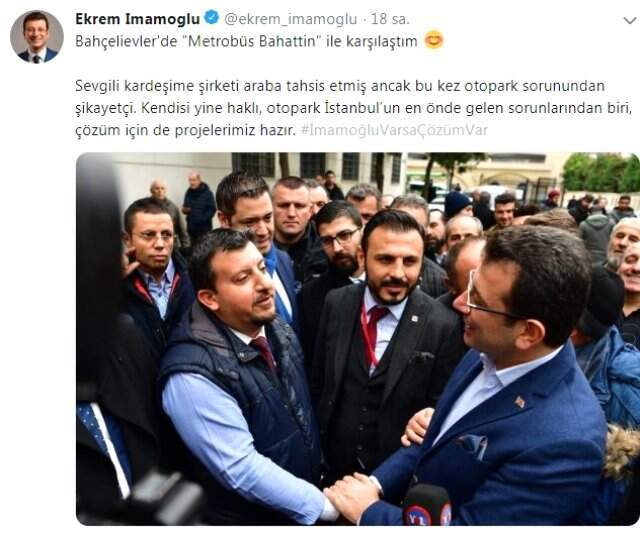 'Metrobüs Alacağım' Diyen Vatandaş, İmamoğlu'yla Yeniden Buluşunca Bu Kez Otoparktan Dert Yandı
