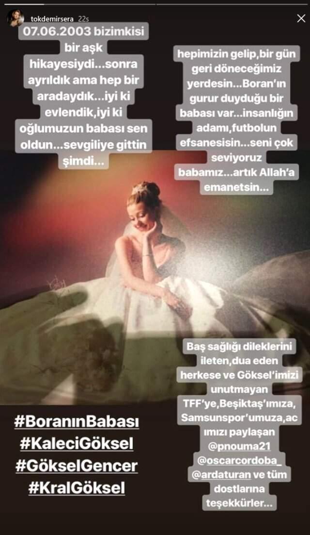 Oyuncu Sera Tokdemir, Eski Eşi Göksel Gencer'e, Duygu Dolu Notla Veda Etti