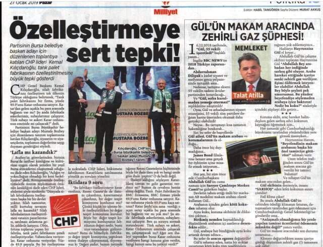 Gazeteci Talat Atilla'nın 'Abdullah Gül'ü Öldürmek İstiyorlar' Haberi Yayından Kaldırıldı