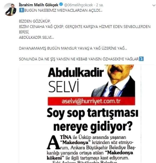 'Sözlerim Çarpıtıldı' Diyen Melih Gökçek Abdulkadir Selvi'yi Hedef Aldı: Utanmıyor musun?