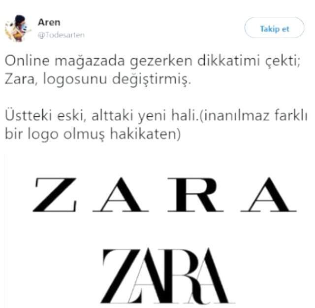 Giyim Devi Zara'nın Değişen Logosu Twitter'da Alay Konusu Oldu