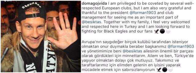 Adı İtalyan Kulüpleriyle Anılan Domagoj Vida, Beşiktaş'ta Mutlu Olduğunu Açıkladı