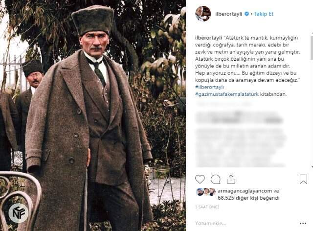 Prof. Dr. İlber Ortaylı'nın Paylaştığı 'Atatürk' Fotoğrafı Sosyal Medyada Olay Oldu