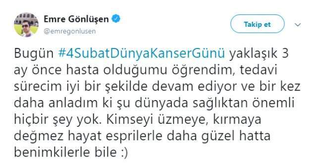 Ünlü Spiker Emre Gönlüşen, Kanser Olduğunu Açıkladı