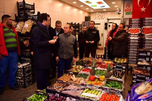 Hali Ziyaret Eden Ekrem İmamoğlu Davul ve Zurnalarla Karşılandı